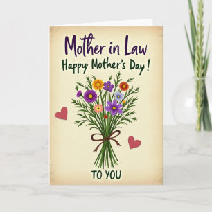 Striped Heartfelt Flowers Card