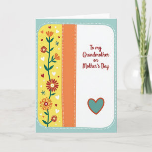 Striped Hearts Message For Card
