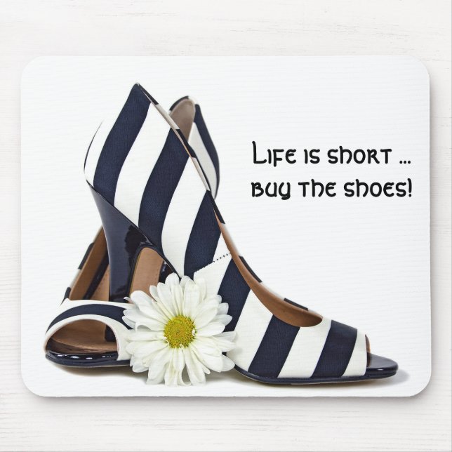 Striped High Heels Mouse Pad (Front)