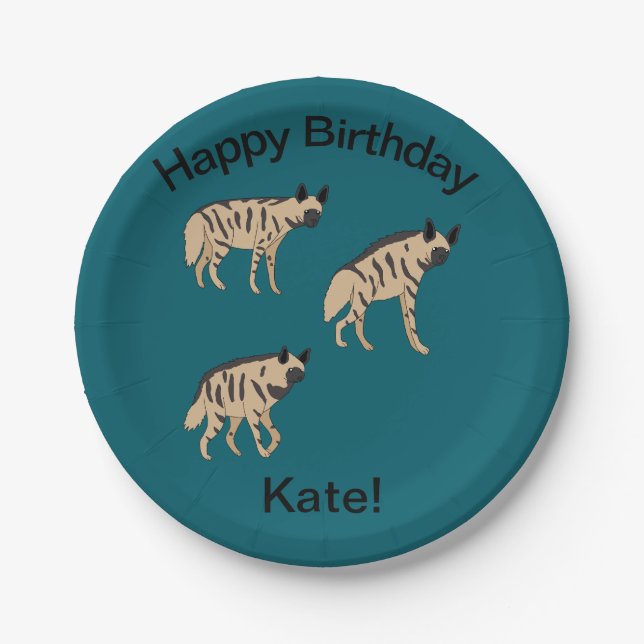 Striped Hyenas Paper Plate (Front)