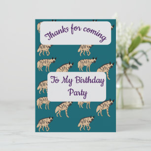 Striped Hyenas Thank you Card