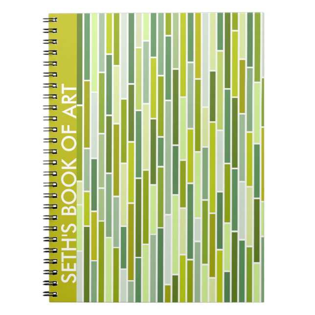 Striped in Green Notebook (Front)