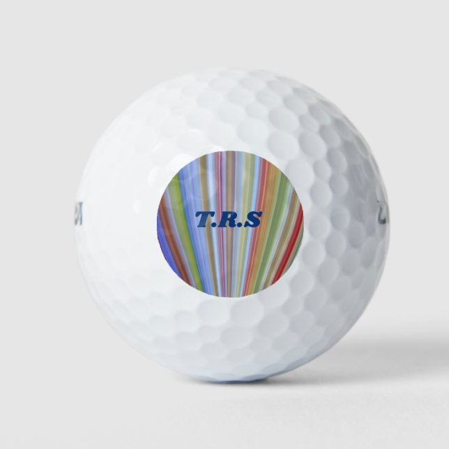 Striped Initialed Fairway Golf Balls (Front)
