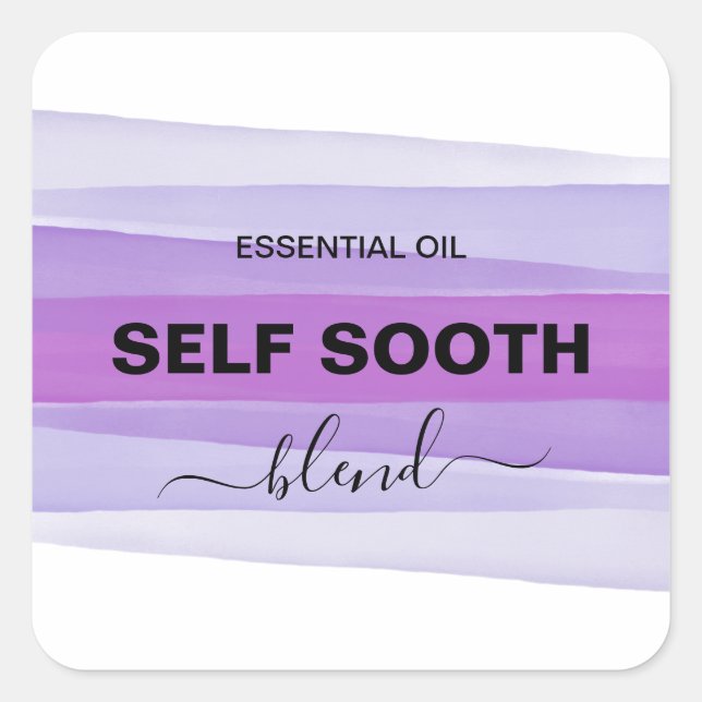 Striped Ink Purple Roller Bottle Labels (Front)