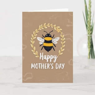 Striped Insect Floral Mothers Day Card