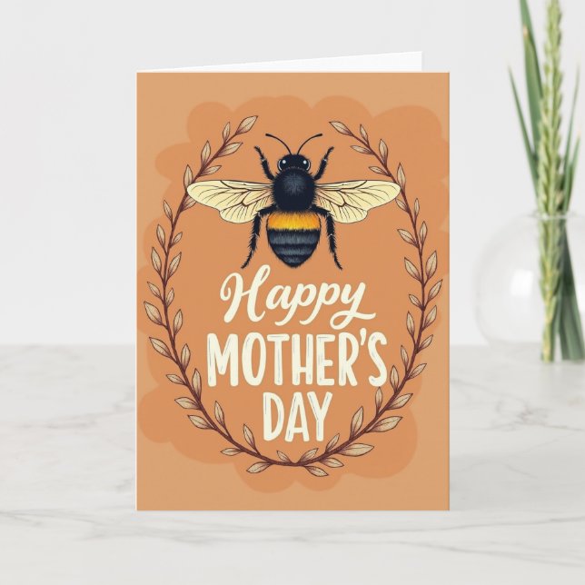Striped Insect Happy Day Card (Front)