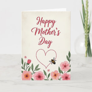 Striped Insect Mothers Day Card