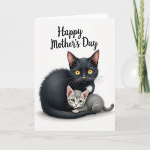 Striped Kitten Mothers Day Card