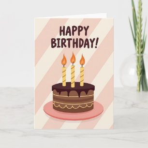Striped Layered Cake Card