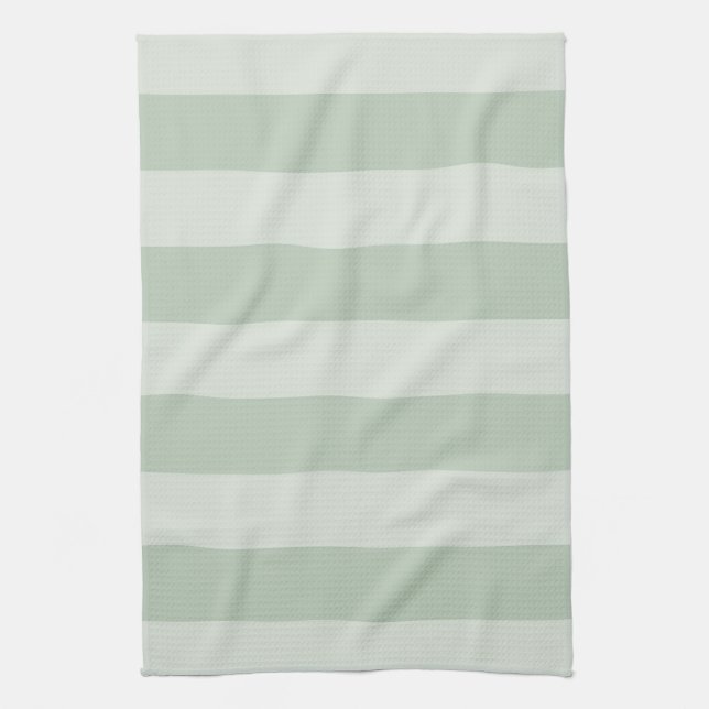 Striped Light Green Kitchen Towl Tea Towel (Vertical)