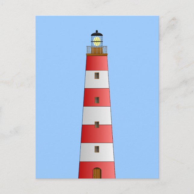 Striped Lighthouse Postcard (Front)
