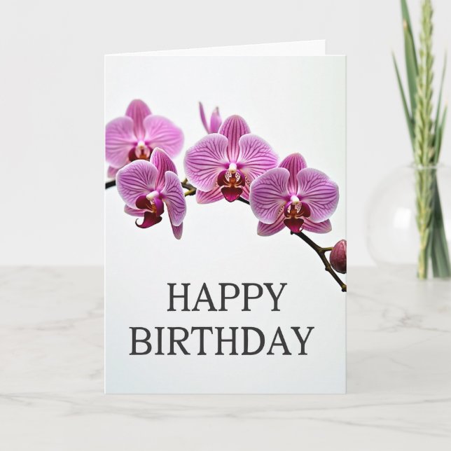 Striped Lilac Bloom Card (Front)