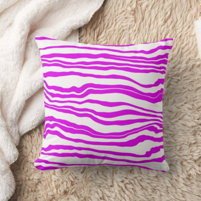 Striped Line Pink White Cushion (Creator Uploaded)