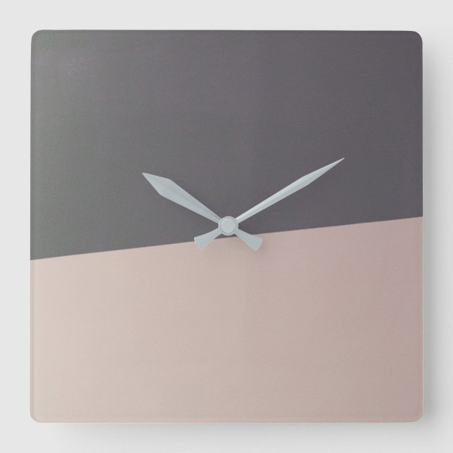striped lines square wall clock (Front)