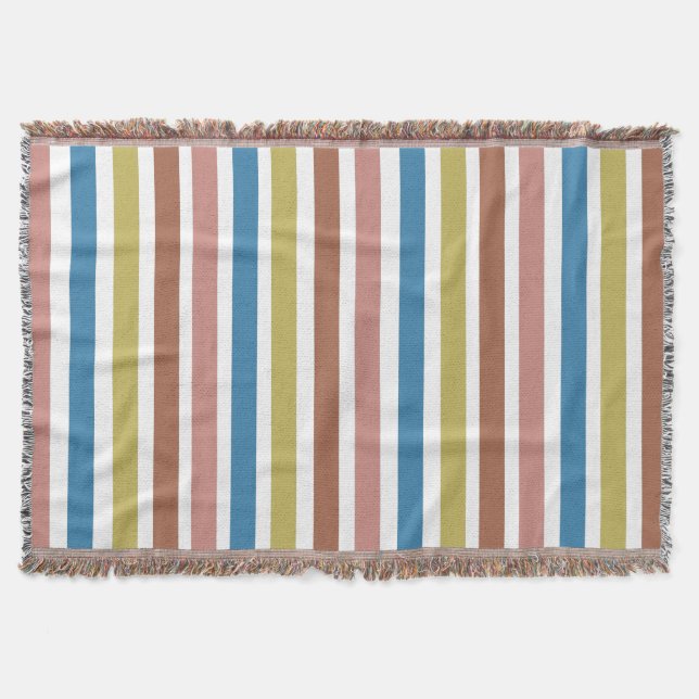 Striped Lines Throw Blanket (Front)