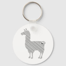 Striped Llama Keychain