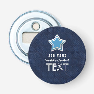 Striped Long Role and Star Name and Sentiment V002 Bottle Opener