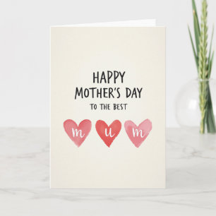 Striped Love And Hearts Card
