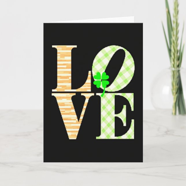 Striped Love Pattern Card (Front)