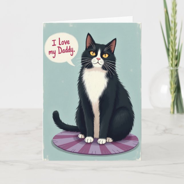 Striped Mat Fathers Day Card (Front)