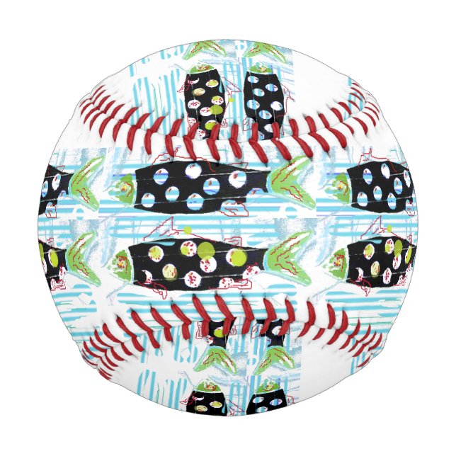 striped migrating fish any colour Thunder_Cove Baseball (Front)