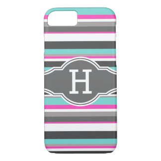 Striped Monogram iPhone 8/7 Case