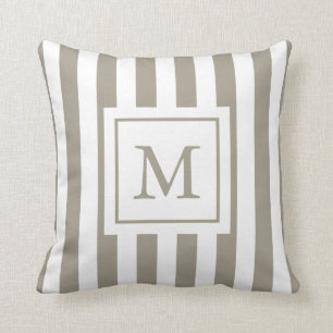 Striped Monogrammed Pillow
