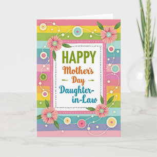 Striped Mothers Day Daughterinlaw Card