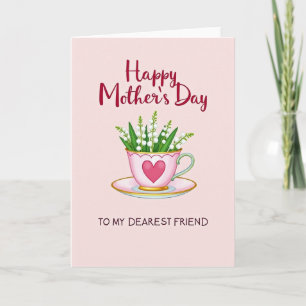 Striped Mothers Day Friend Card