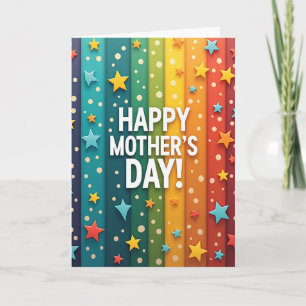 Striped Mothers Day Message Card