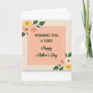 Striped Mothers Day Wish Card