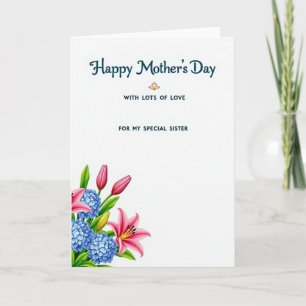 Striped Mothers Love Sister Card