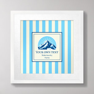 Striped Mountain ski resort name Poster