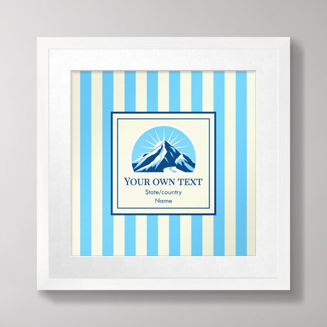 Striped Mountain ski resort name Poster (Creator Uploaded)