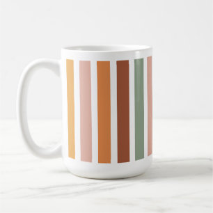 Striped Mug – Retro Colour Block Coffee Cup
