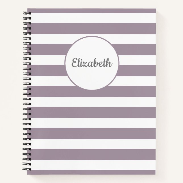 Striped Name Notebook (Front)
