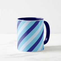 Striped Navy Blue, White And Turquoise