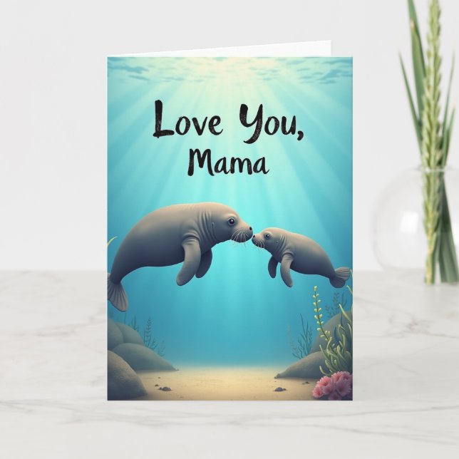 Striped Ocean Love Card (Front)