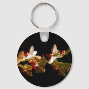 Striped orchids key ring