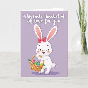 Striped Oval Basket Card