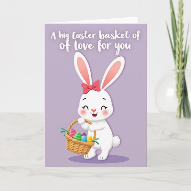 Striped Oval Basket Card (Front)