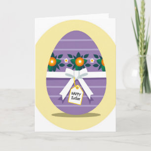 Striped Ovoid Floral Pattern Card