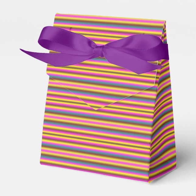 Striped Party Favour Custom Box (Front Side)
