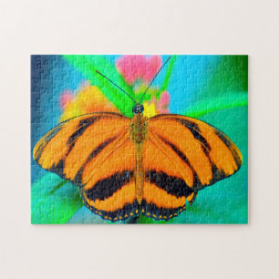 Striped Passion Flower Butterfly. Jigsaw Puzzle