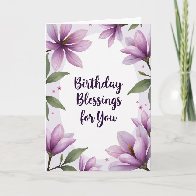 Striped Pastel Bloom Card (Front)