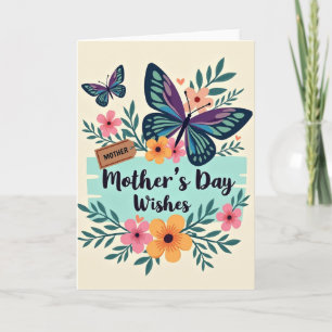 Striped Pastel Butterfly Card