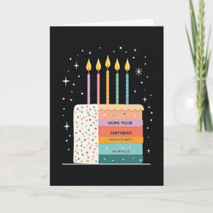Striped Pastel Cake Card
