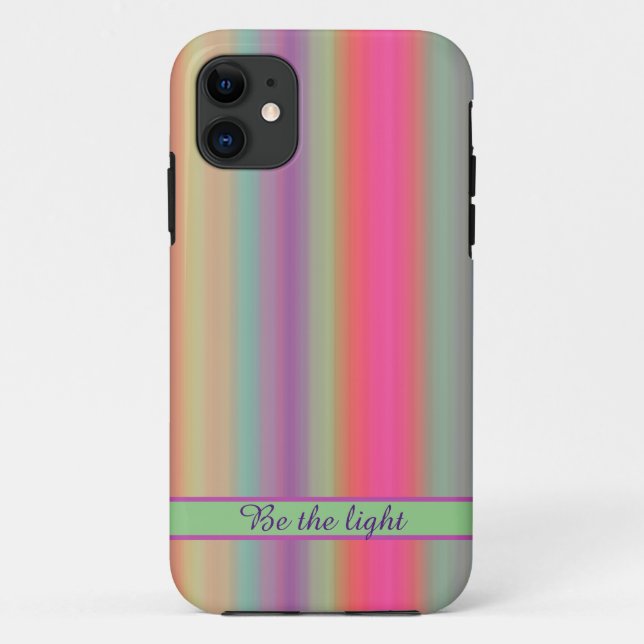Striped pastel colourful design iPhone case (Back)