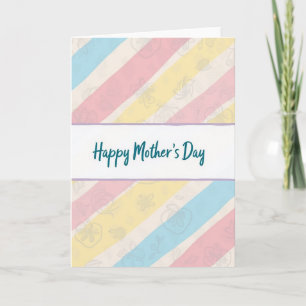 Striped Pastel Greeting Card
