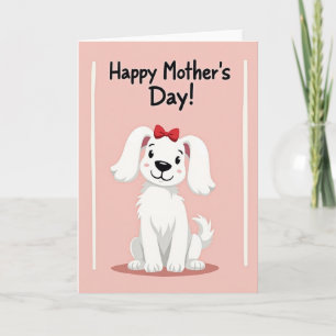 Striped Pastel Puppy Card